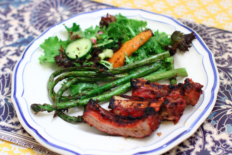 Sunday Dinner: B's Baby Back Ribs And Spring Salad With Grilled Carrots ...