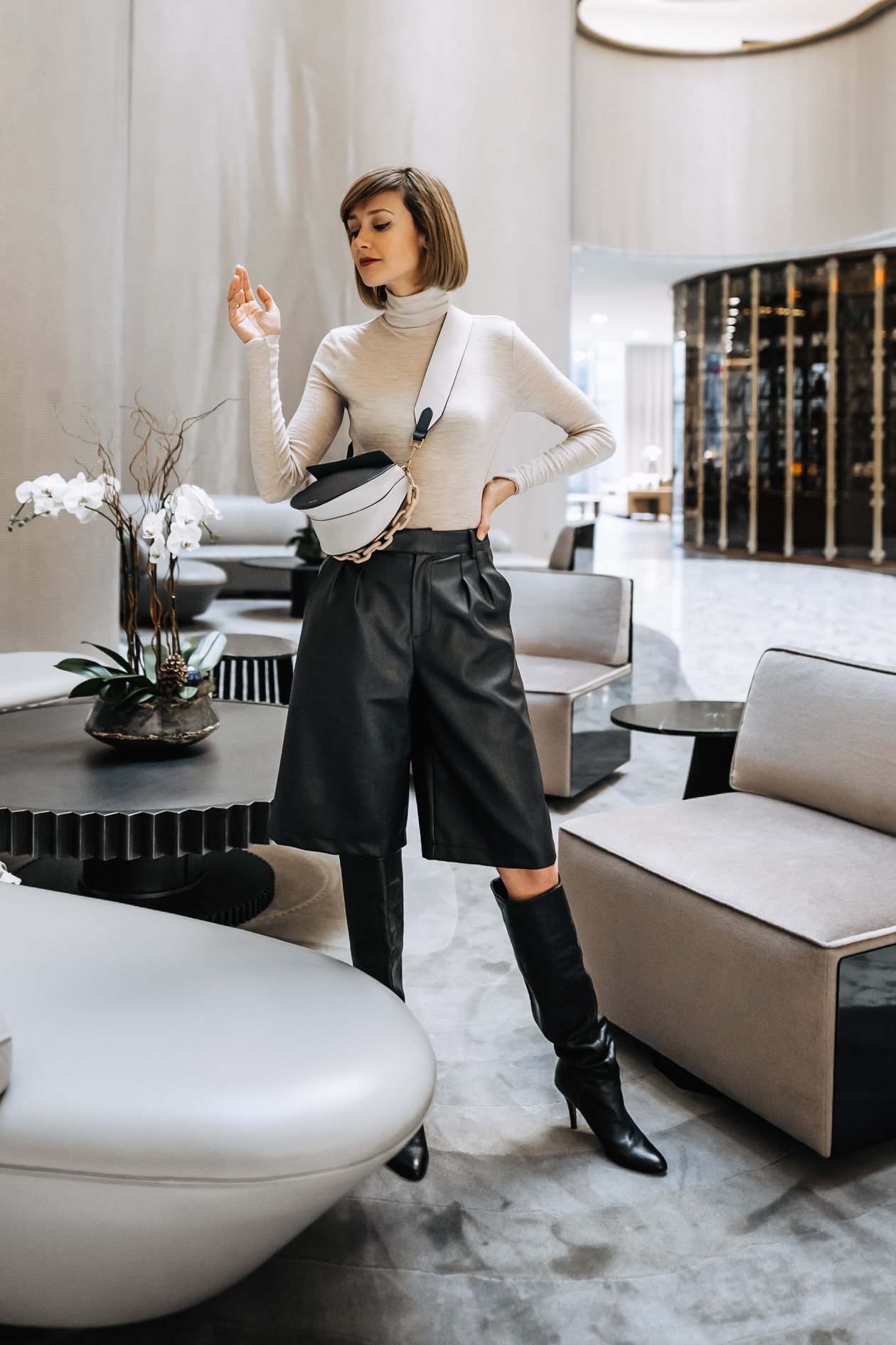 styling leather shorts for winter (and beyond) - District of Chic